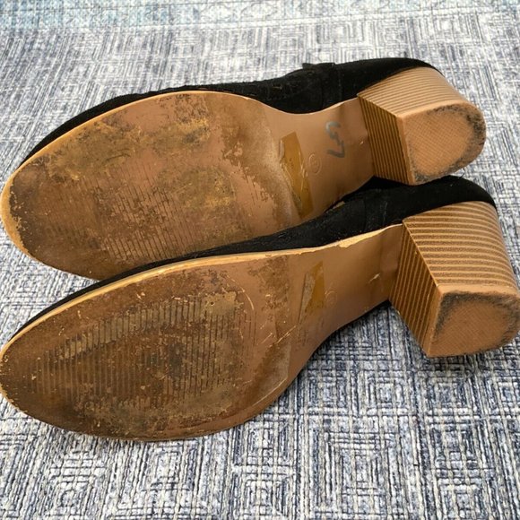 Weeboo Women Boots Black Fuax Leather Upper Bootie Shoes Size 8 - Picture 9 of 10